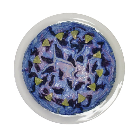 Butterfly Pea Lime Cheesecake 藍人祕蛋