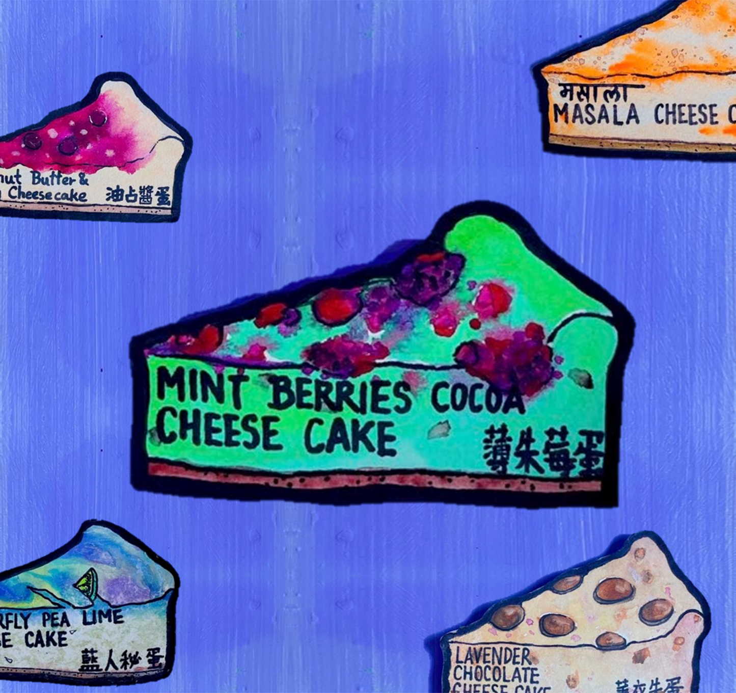 Mint Berries Cocoa Cheesecake 薄朱莓蛋